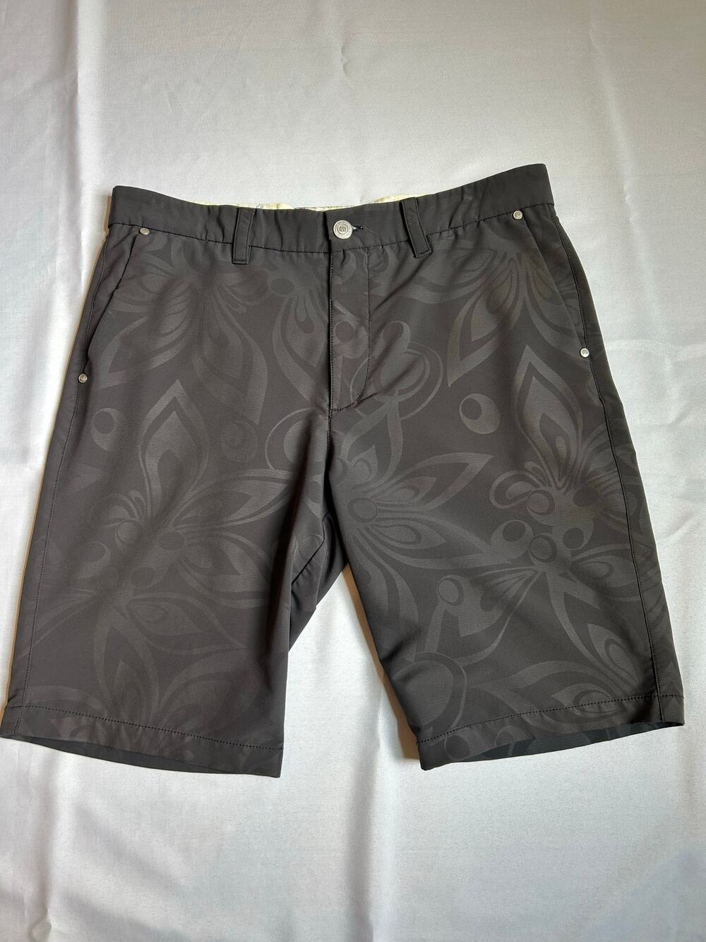Loudmouth Golf Shorts Charcoal 34W 10.5" Inseam